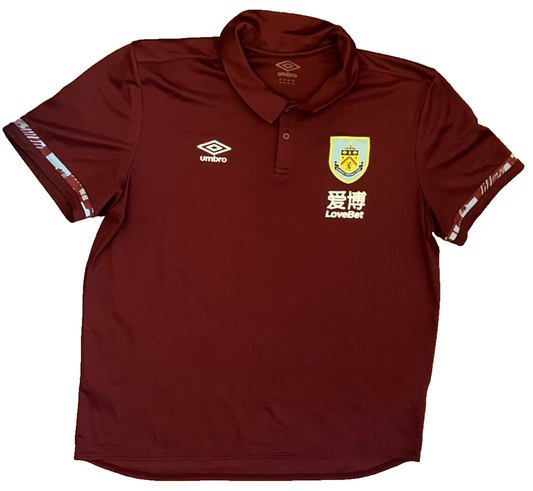 Burnley Jersey 2020 2021 Training Polo Shirt Umbro Football Size Men XXL