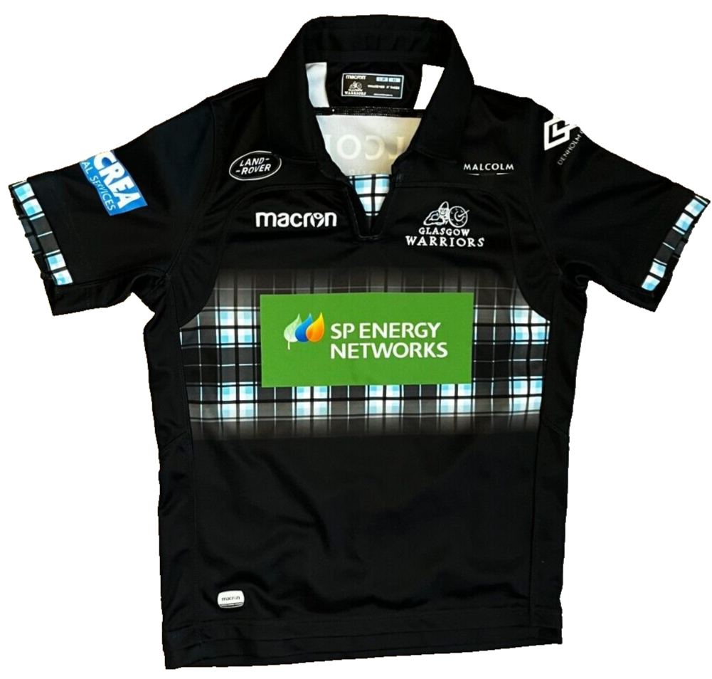 Glasgow Warriors 2018 2019 Rugby Jersey Home Shirt Macron Size Men XS
