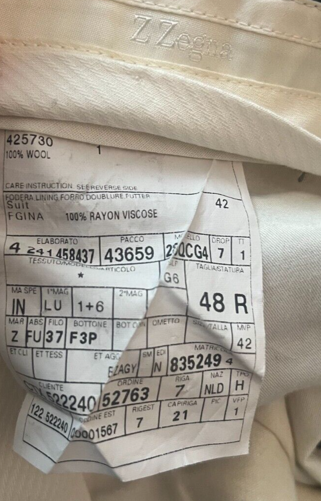Z Zegna Wool Dress Pants Trousers Black Size Men 48 R