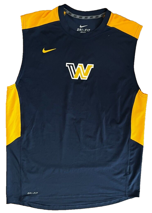 West Virginia Mountaineers Jersey Basketball Vest Football Shirt Nike Size Men L