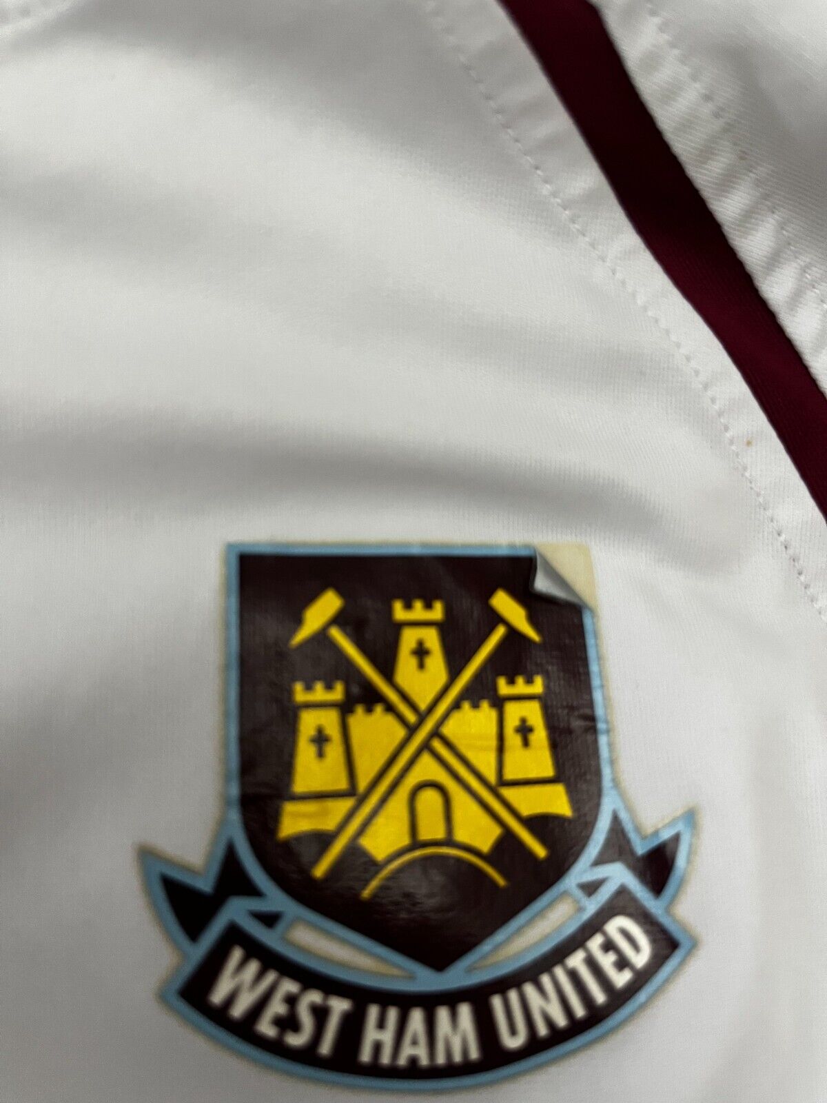 West Ham United 2005 2006 Away Shirt Jersey Reebok Camiseta Trikot Mailot YL