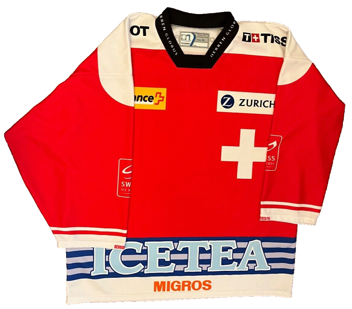 Switzerland Hockey Jersey 2013 2014 Home Shirt Ochsner Men Size XL