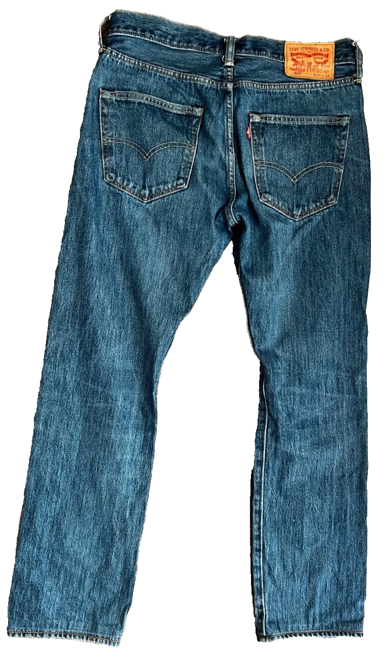 Vintage Levis 501 Blue Jeans Mens 31x32 Regular Fit Straight Leg Denim Red Tag