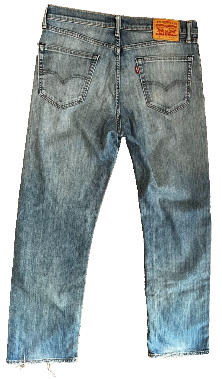 Levis 751 Blue Jeans Mens 34x32 Regular Fit Straight Leg Stretch Denim Red Tab
