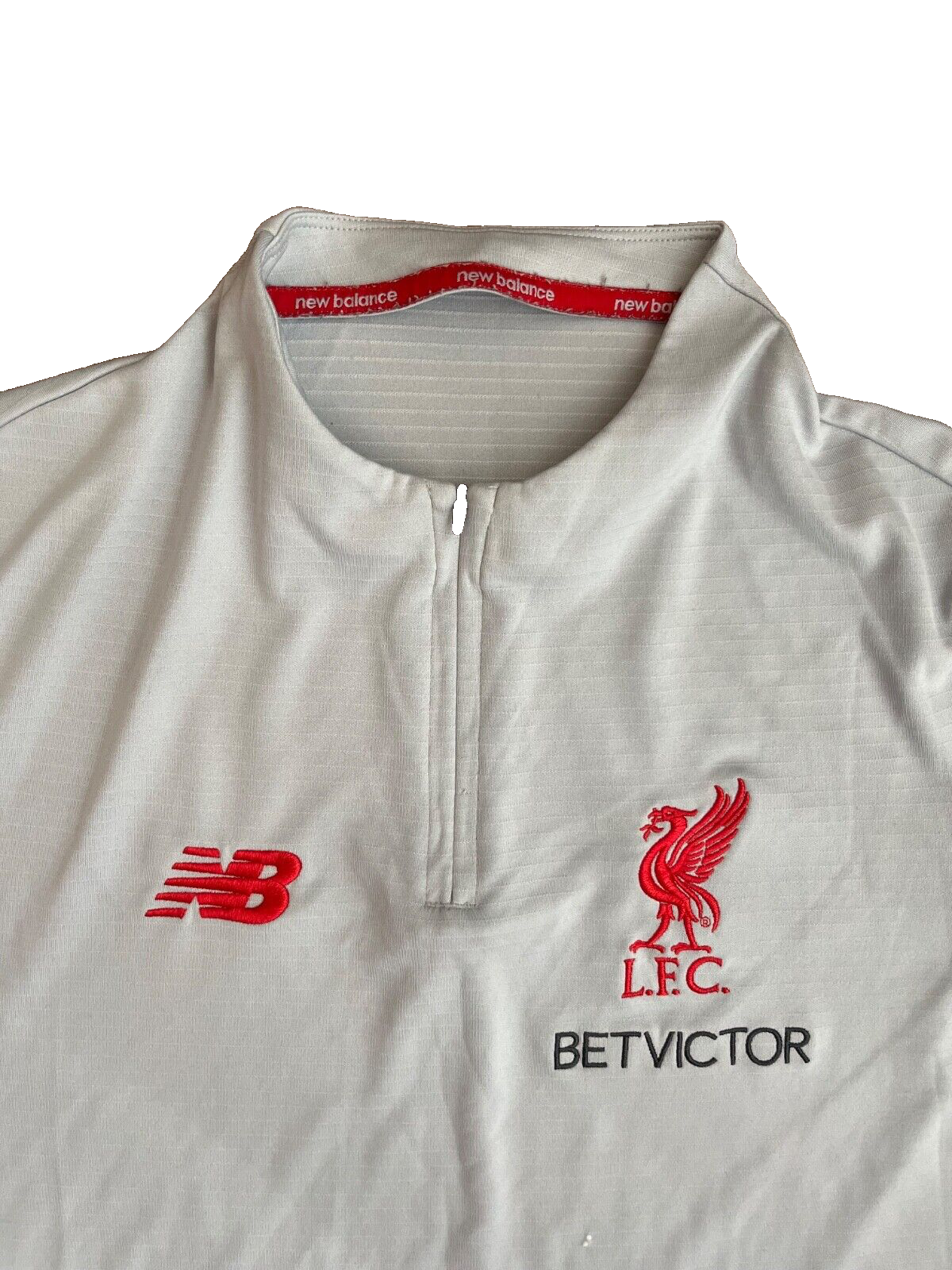 Liverpool Training Shirt 1/4 Zip New Balance Long Sleeve Football Size Men L