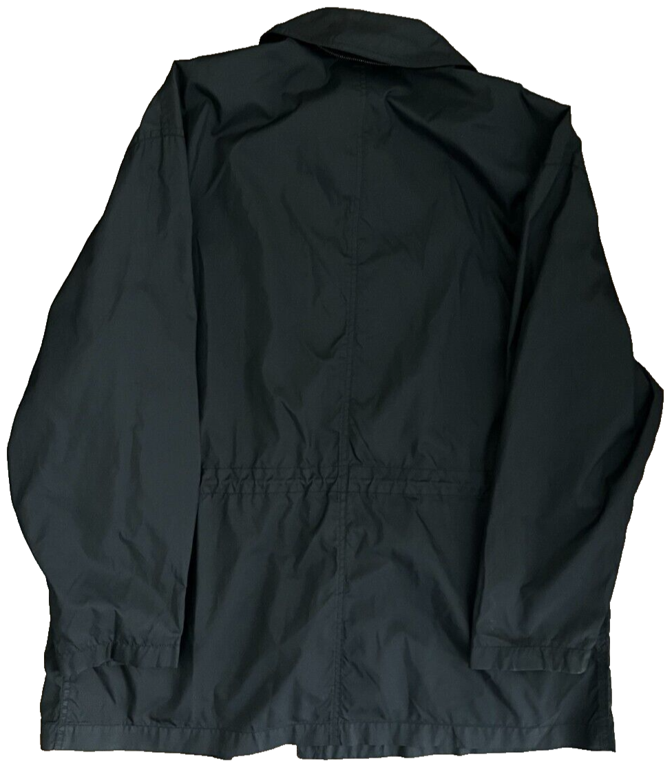 Giorgio Armani Le Collezioni Jacket Black Windbreaker Men Size 48 Made in Italy