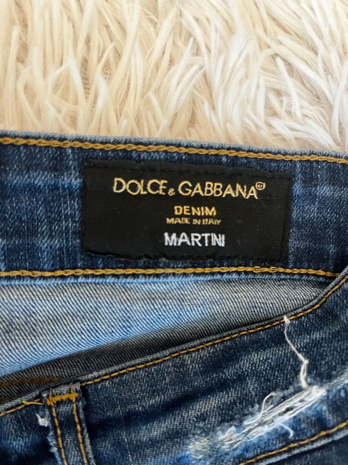 Dolce Gabbana Martini Jeans Distressed Women Size 56 Slim Fit Made in Italy