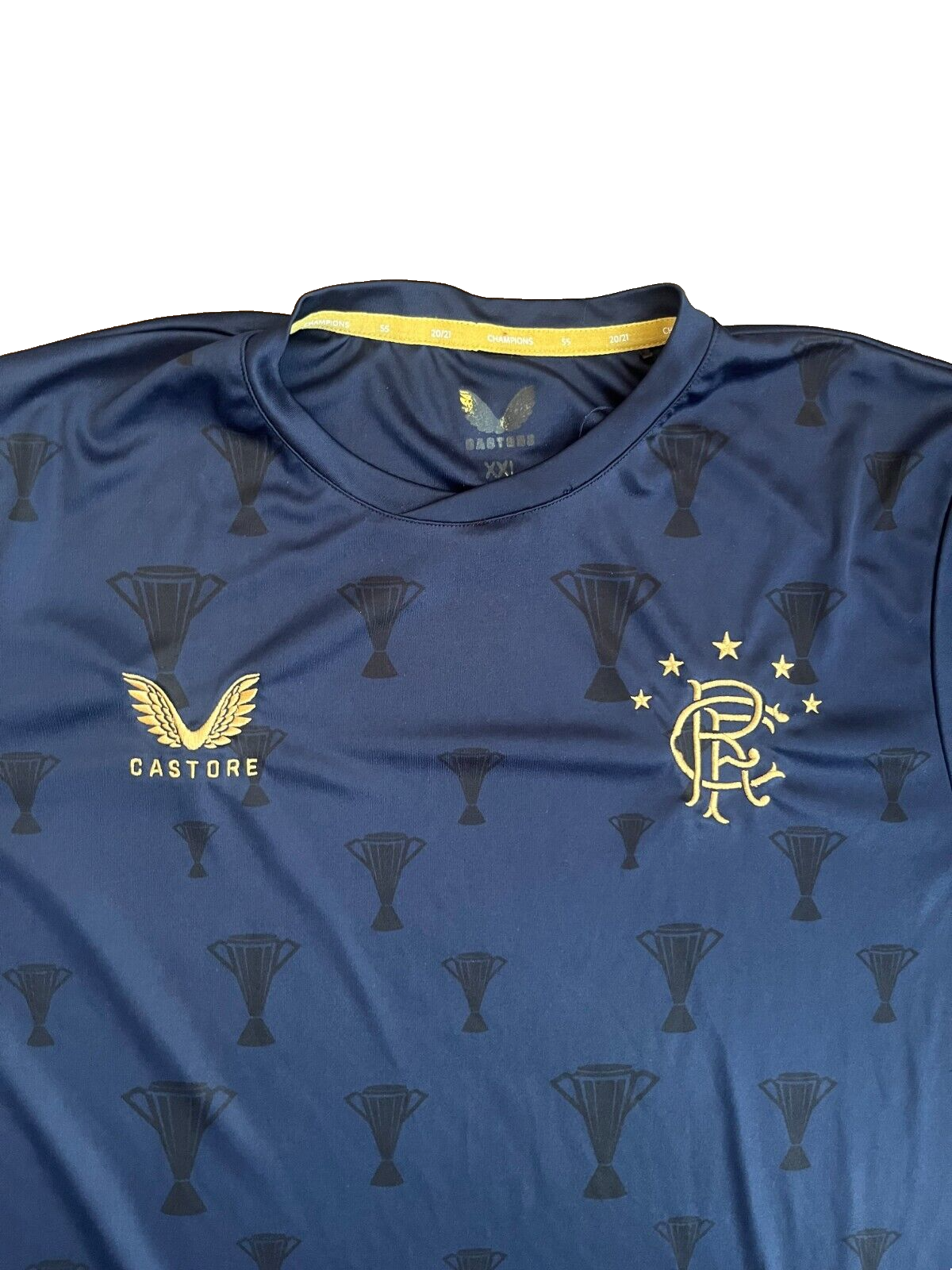Glasgow Rangers Jersey 2020 2021 Champions Shirt Castore Football Size Men 2XL