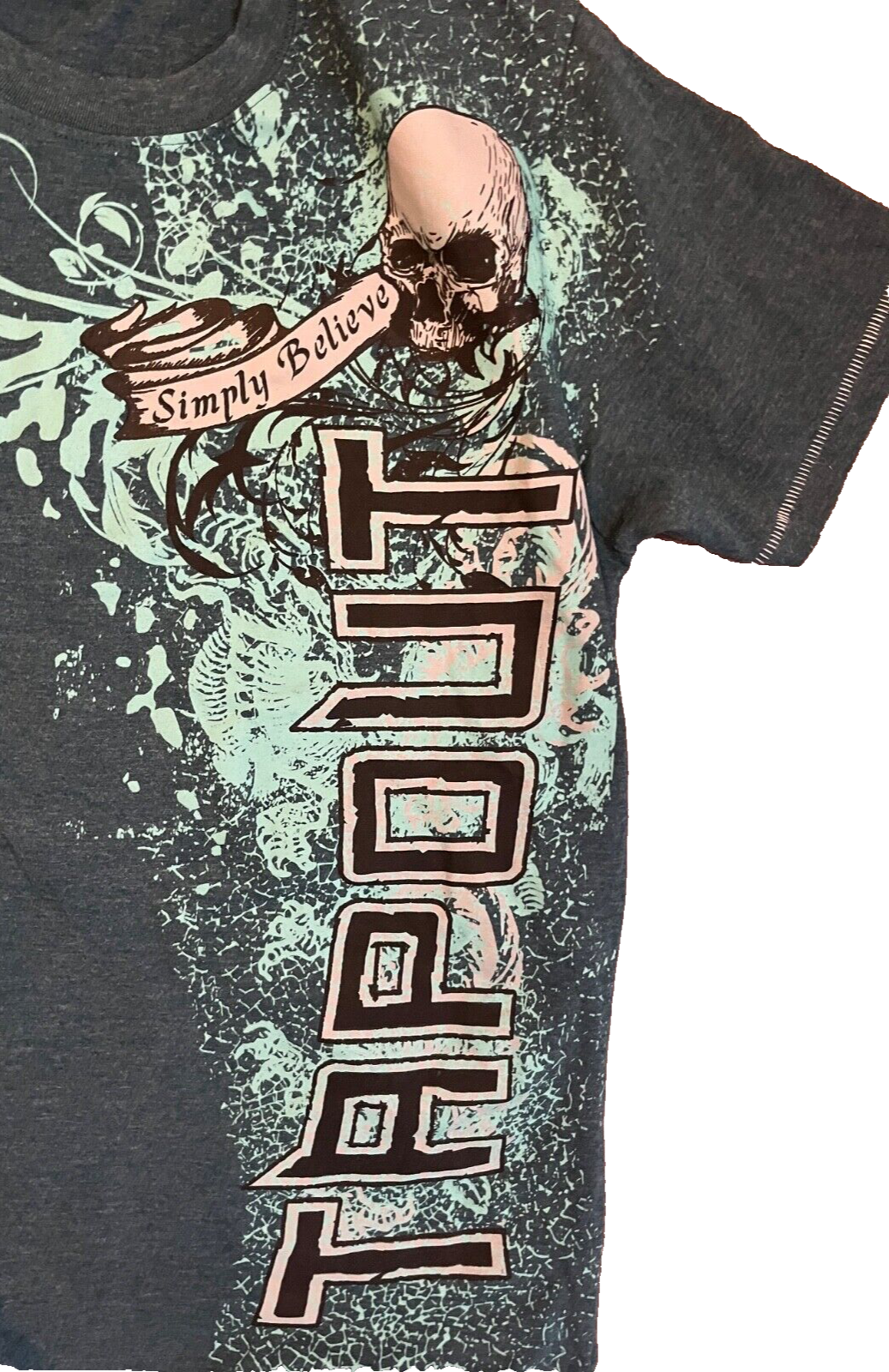 Vintage Tapout Shirt Jersey Green Skull Underdogs Graphic Tee Men Size S