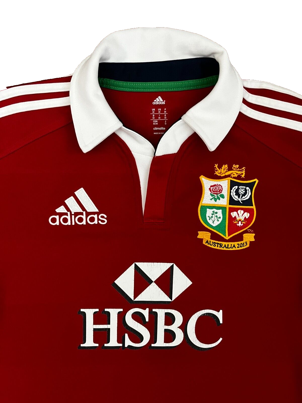 British Irish Lions 2013 Shirt Jersey Adidas Camiseta Mailot Trikot Size Men M
