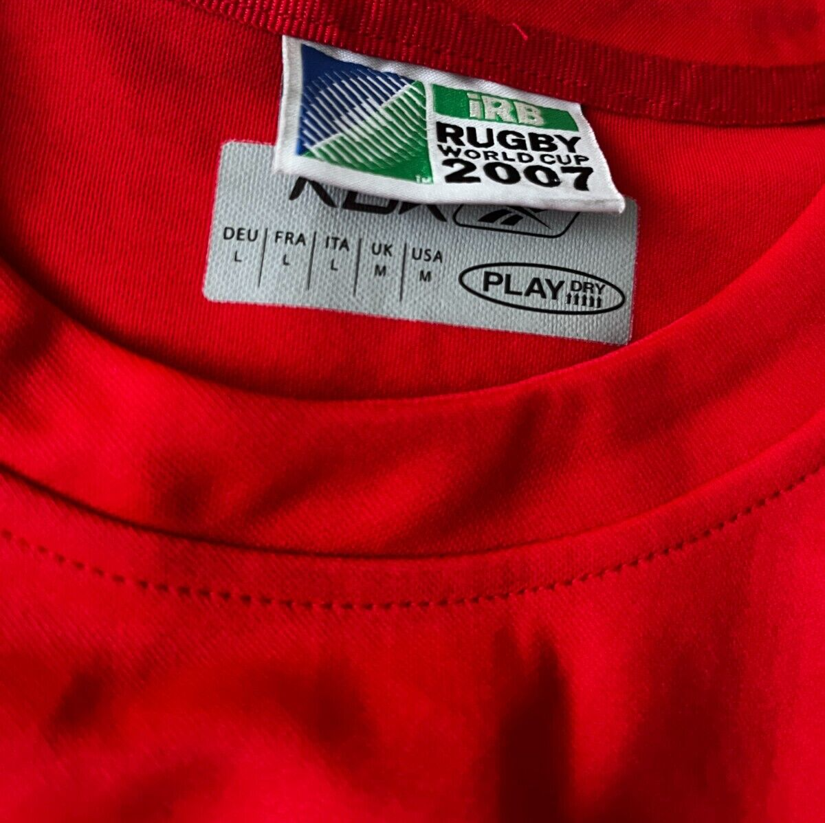 Wales Rugby Union 2007 Shirt Jersey Reebok Camiseta Trikot Mailot Size Men M