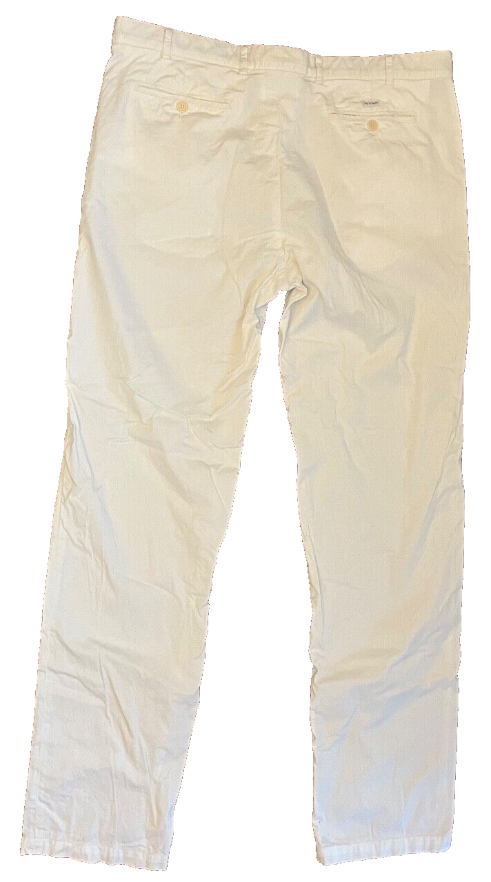 Paul Shark Yachting Pants Men Stretch White Cotton Trousers Check Measurements