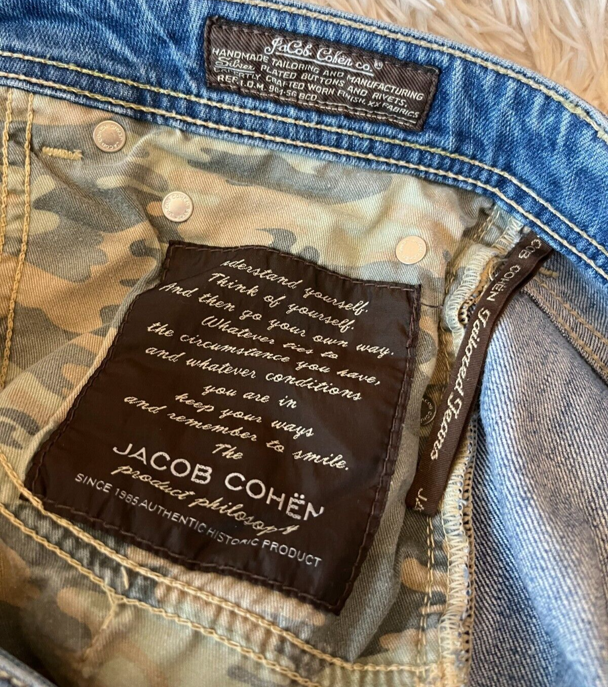 Jacob Cohen Blue Jeans Men Size 36 Regular Fit Straight Leg Denim J688 BARD