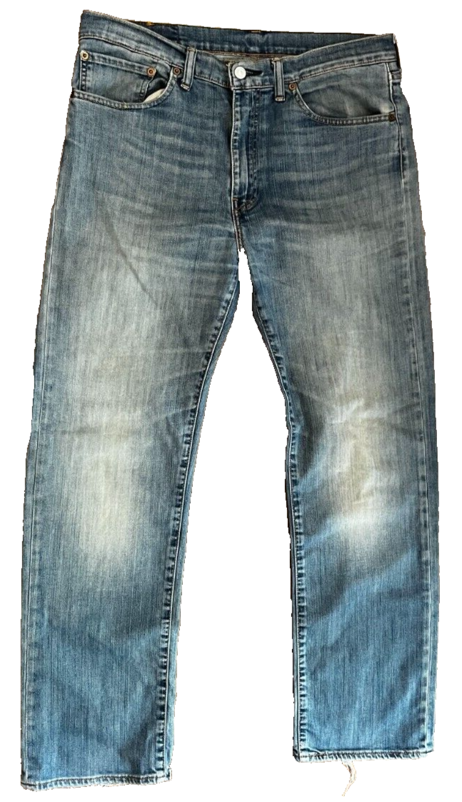 Levis 751 Blue Jeans Mens 34x32 Regular Fit Straight Leg Stretch Denim Red Tab