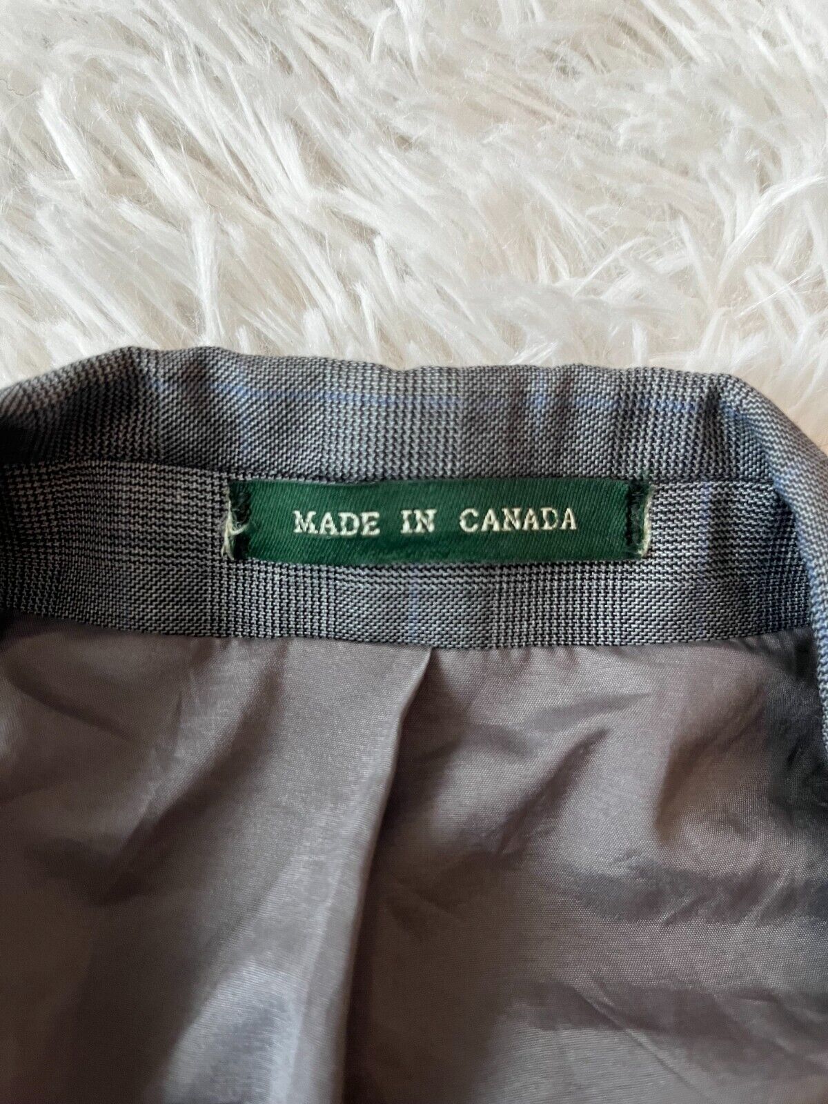 Lauren Ralph Lauren Blazer Wool Jacket Men Made in Canada Check Measurments