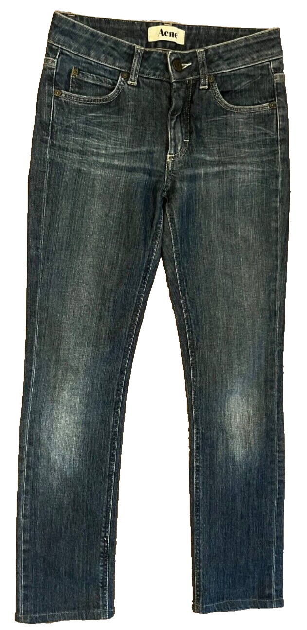 Acne Studios Jeans Hex Pure Women Size 25/32 Denim Pants Straight Leg Skinny
