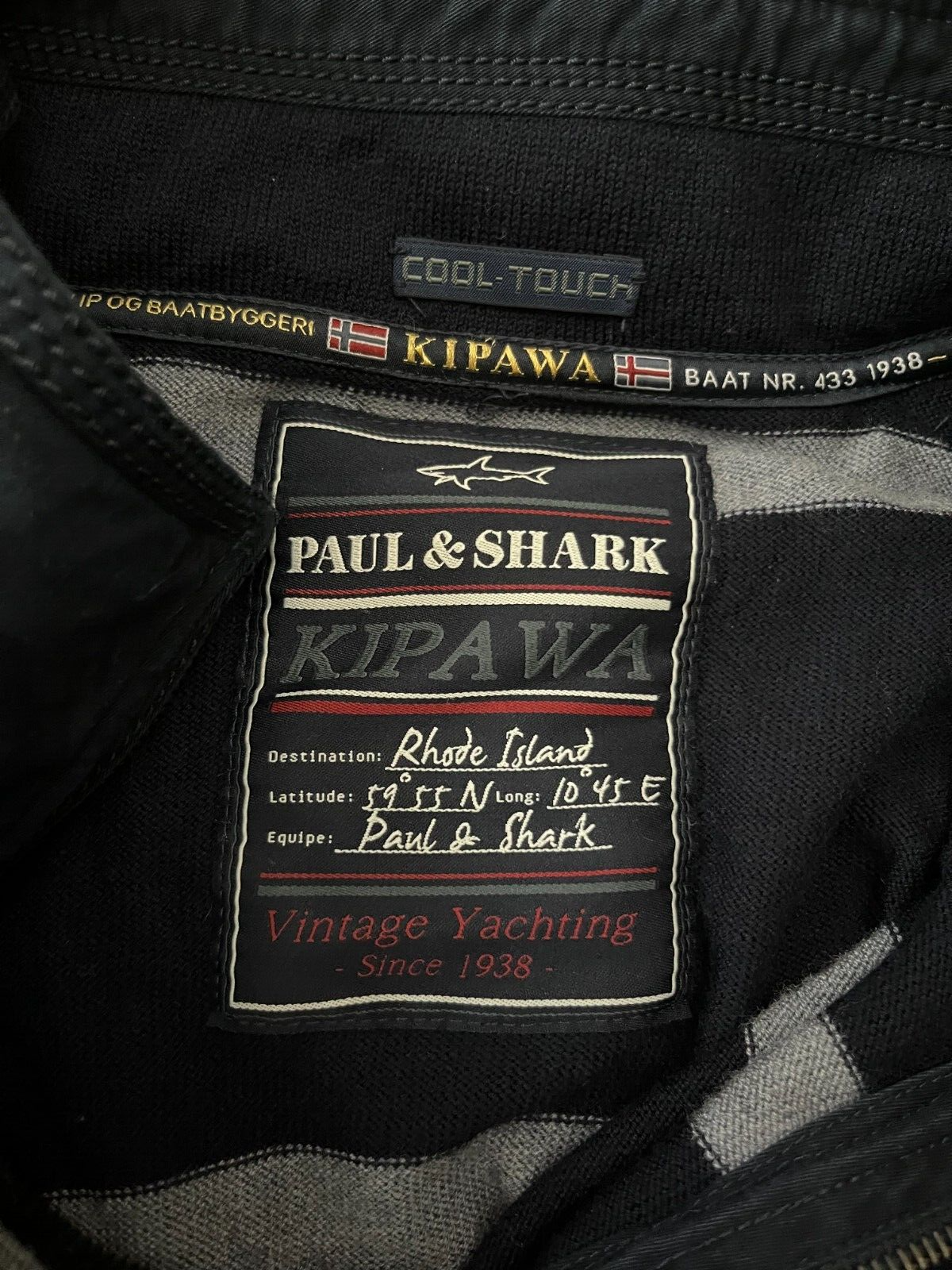 Paul Shark Yachting Jacket Sweater Wool 1/4 Zip Men Size 3XL Check Measurments