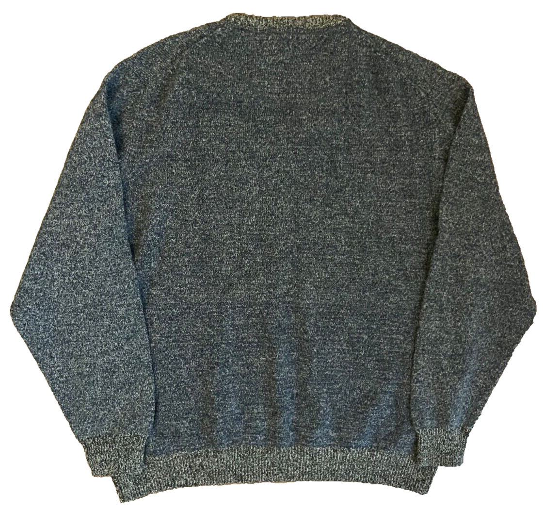 Paul Smith Sweater Pullover Gray Wool Elbow Patches V Neck Size Men XXL