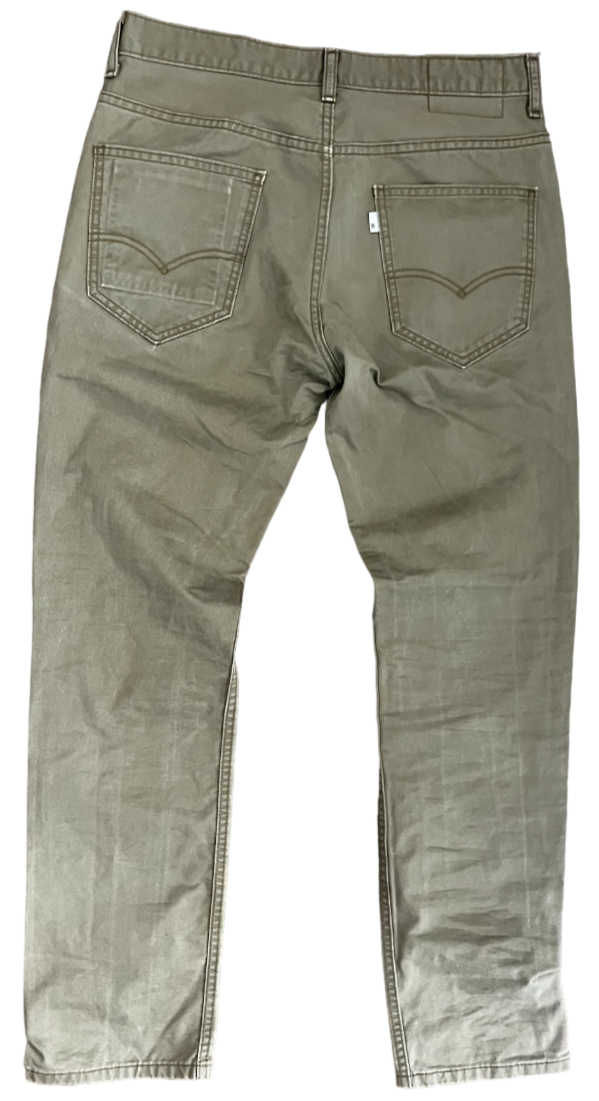 Levis Brown Beige Pants Mens 32x32 Regular Fit Straight Chino White Blank Tag