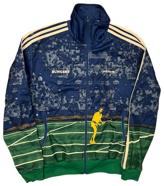 Vintage Adidas Track Jacket German Wilhelm Bungert Tennis Full Zip Men Size L