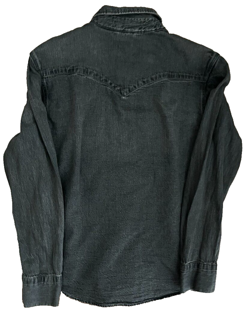 Levi's Strauss Button Up Shirt Denim Cotton Gray Men Size S