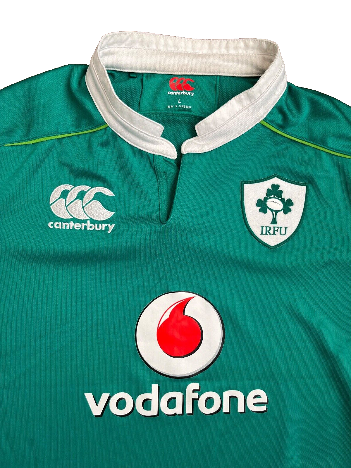 IRFU Ireland Rugby Jersey 2016 2017 Home Shirt Canterbury Size Men L