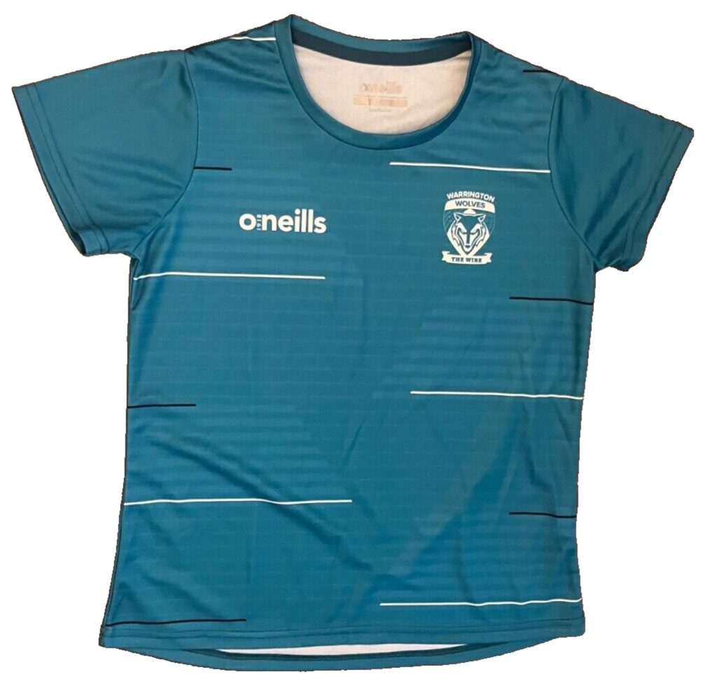 Warrington Wolves Jersey Training Shirt O'Neills Rugby Size 14