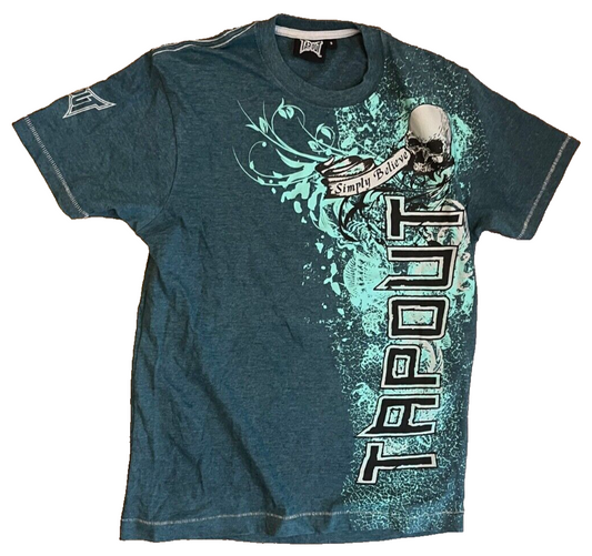Vintage Tapout Shirt Jersey Green Skull Underdogs Graphic Tee Men Size S