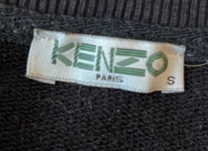 Kenzo Paris Sweater Pullover Sweatshirt Embroidery Tiger Cotton Men Size S