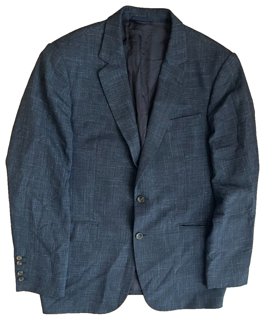 HACKETT MAYFAIR Gray Loro Piana Summertime Wool Silk Linen Suit 54 / 38