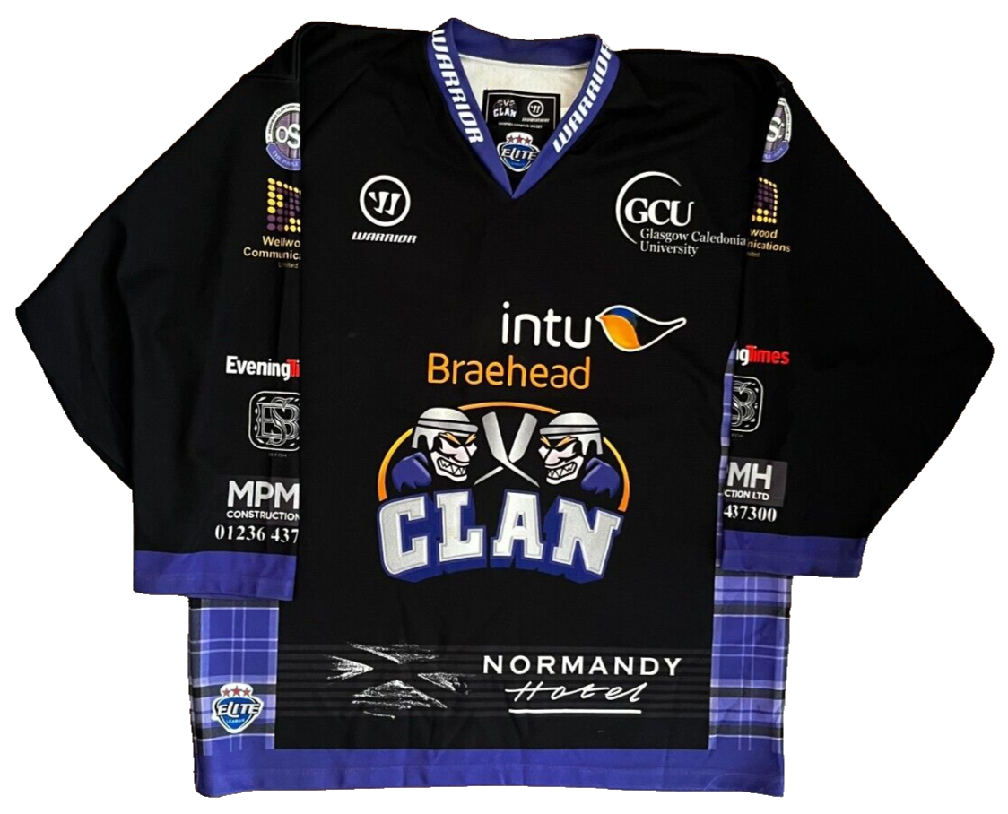 Glasgow Braehead Clan Warrior Ice Hockey Jersey Shirt Men Size XL