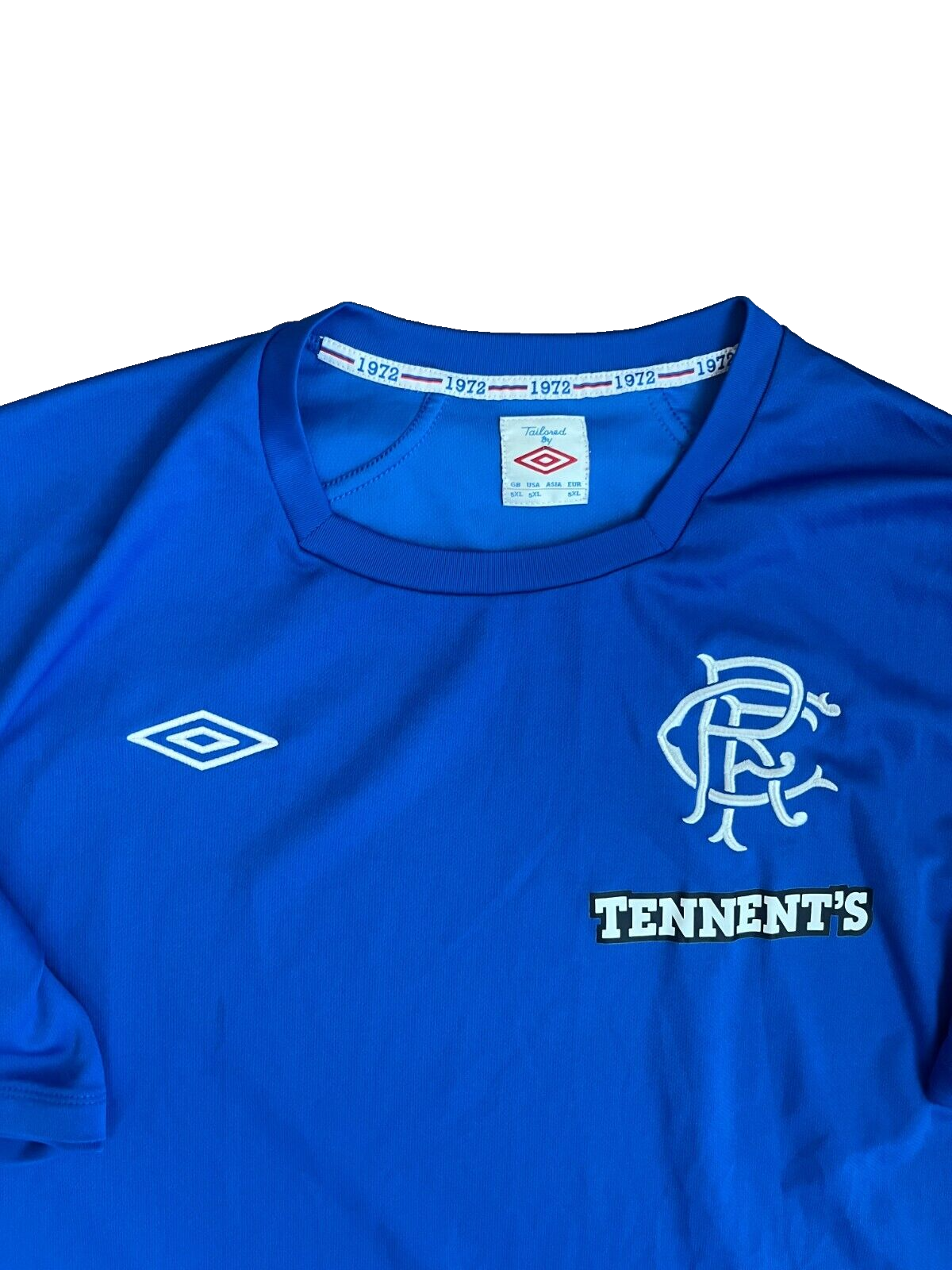 Glasgow Rangers Jersey 2012 2013 Home Shirt Umbro Football Size Men 5XL