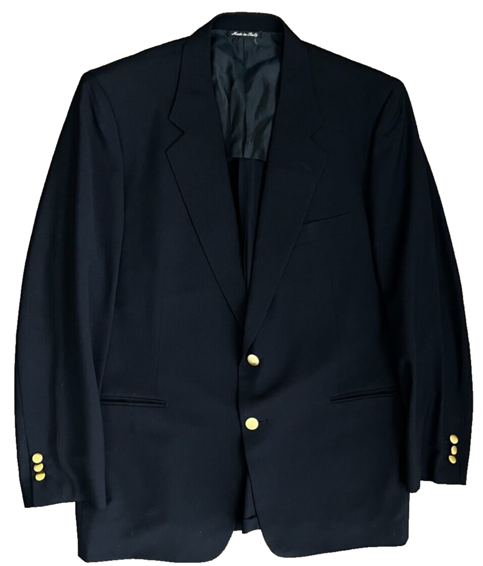 Pal Zileri Navy Suit Jacket Blazer Virgin Wool Size 52R