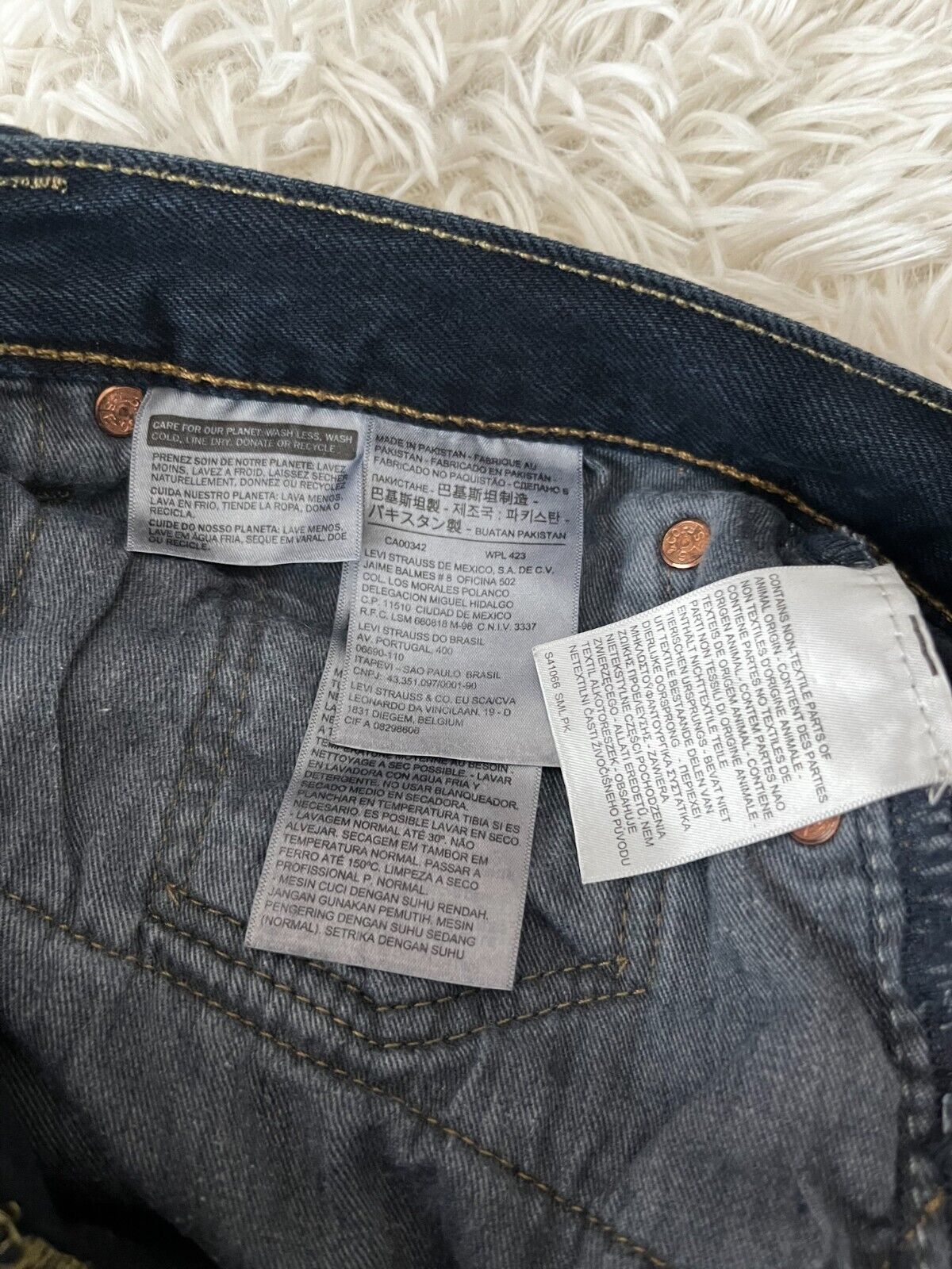 Levis 501 Blue Jeans Mens 31x34 Regular Fit Straight Leg Denim Red Tag