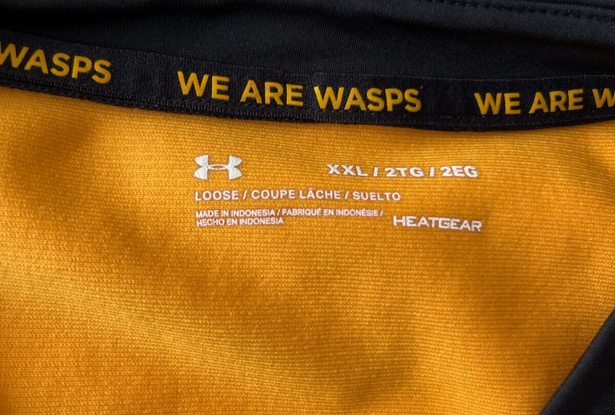 London Wasps Rugby Training Heat Gear Shirt Jersey Under Armour Size Men XXL