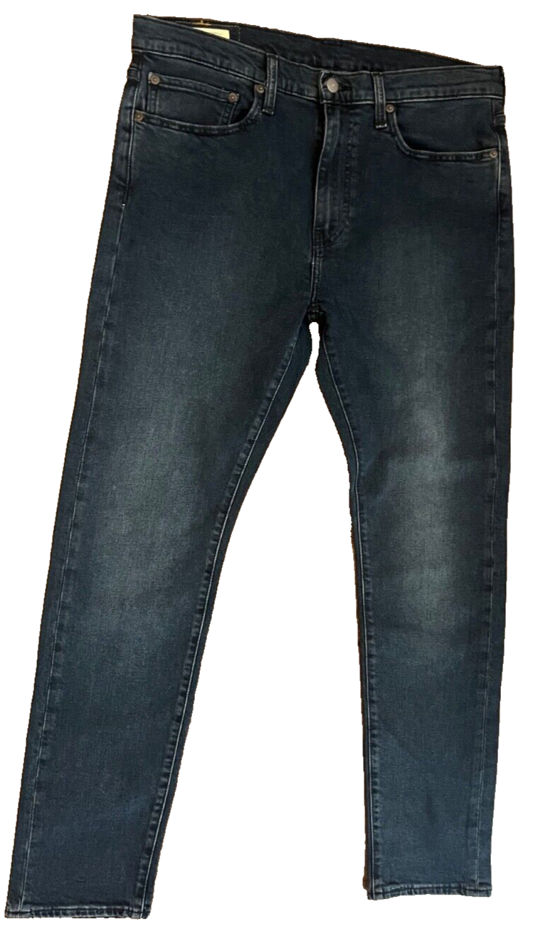 Levis 510 Dark Blue Jeans Mens 34x32 Slim Fit Skinny Leg Denim Big E