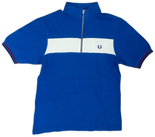 Fred Perry Bradley Wiggins Polo Shirt Cycling 1/4 Zip Size M Made in Portugal