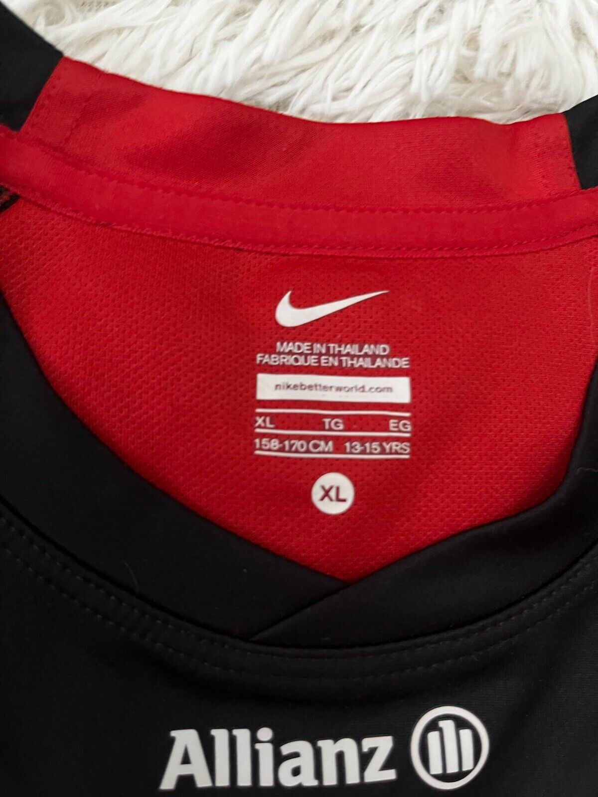 Saracens Rugby 2015 2016 Home Shirt Jersey Nike Camiseta Trikot Mailot Size YXL