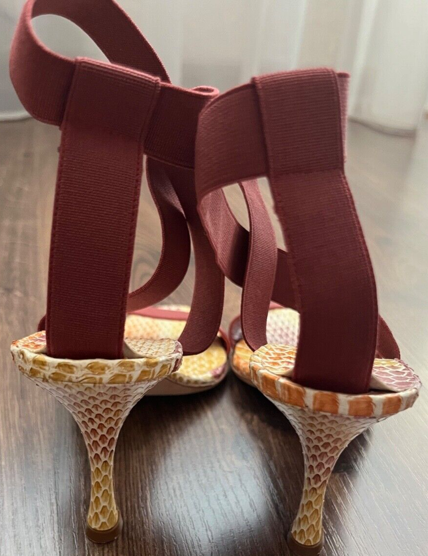 Manolo Blahnik Leather Heel Shoes Pointy Toe Pumps Women Size 35 Made in Italy