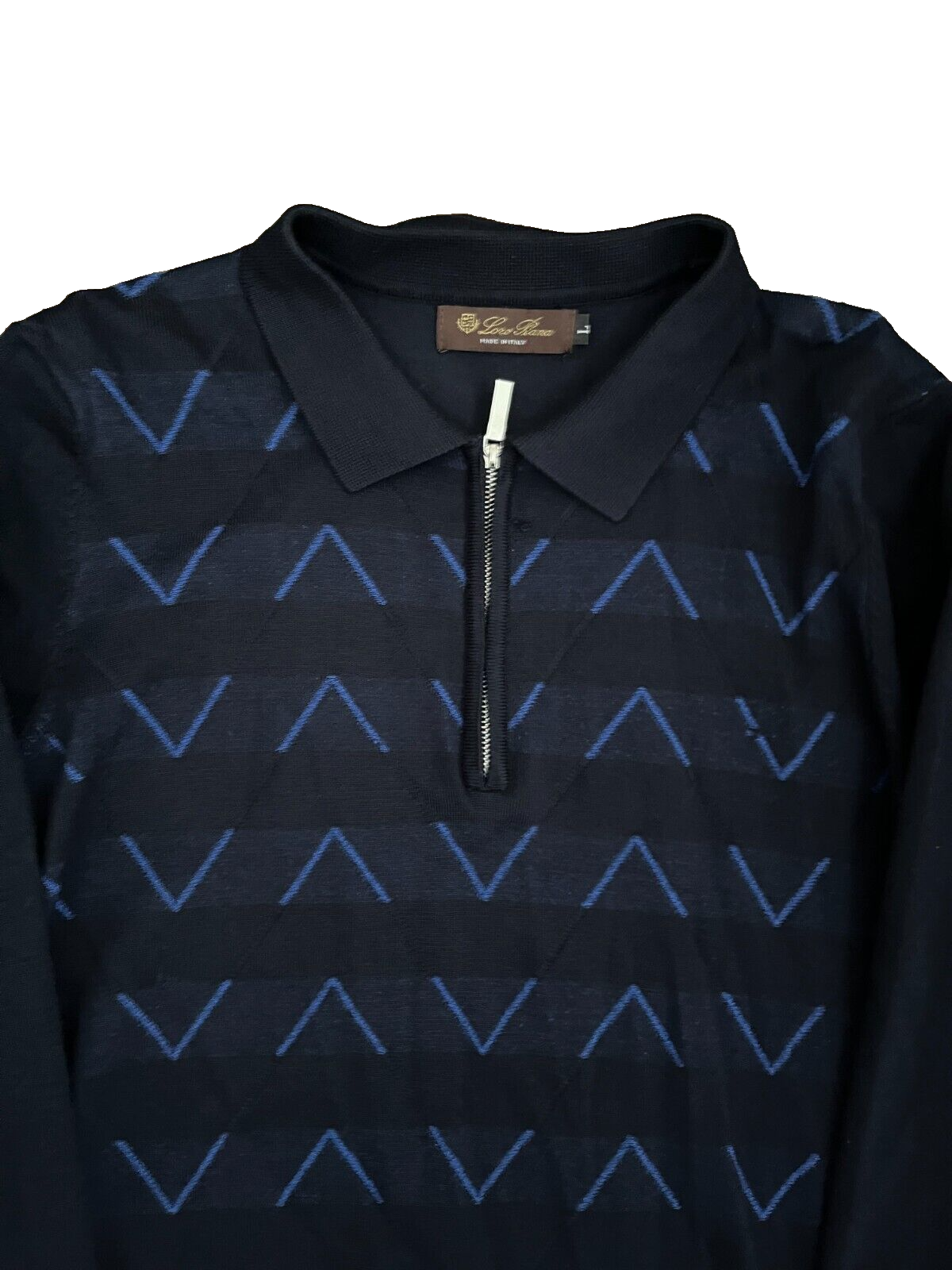 Loro Piana Sweatshirt Sweater Pullover 1/4 Zip Size Men L CHECK MEASUREMENTS