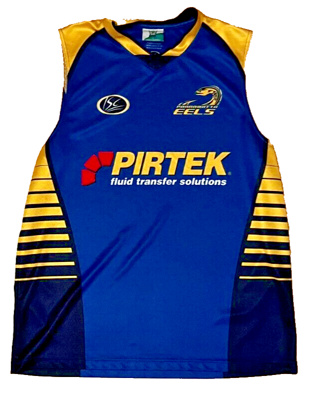 Parramatta Eels Rugby 2004 Home Shirt Jersey ISC Camiseta Trikot Mailot Size L