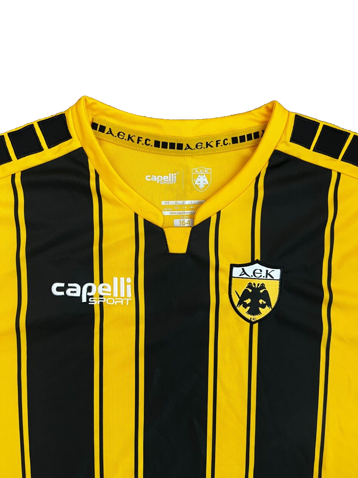 AEK Athens 2018 2019 Home Shirt Jersey Capelli Sport Size Youth L