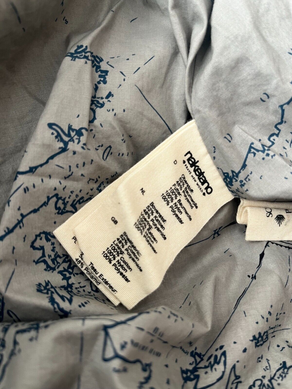 Naketano Jacket Full Zip Blue Women Size XL