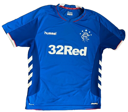 Glasgow Rangers Jersey 2018 2019 Home Shirt Hummel Football Size Men XL