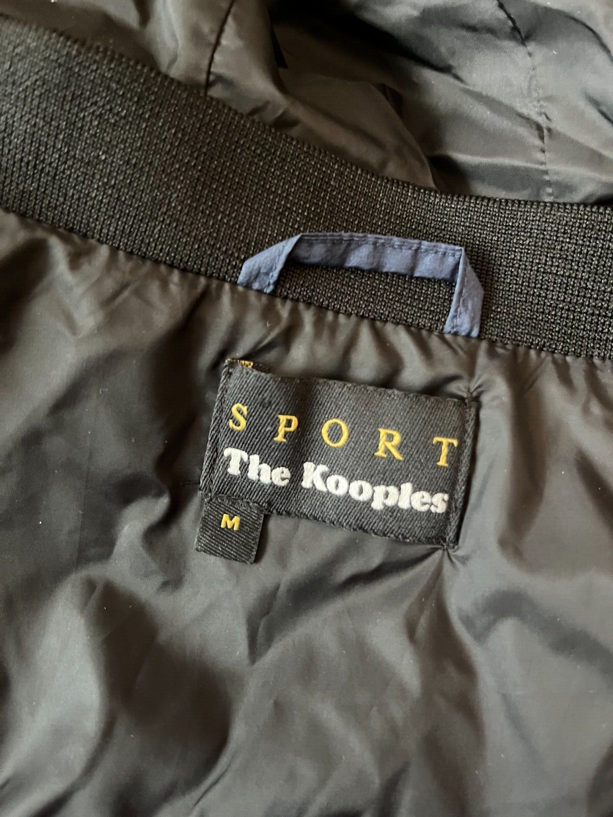 The Kooples Sport Jacket Windbreaker Nylon Blue Hooded Size Men M