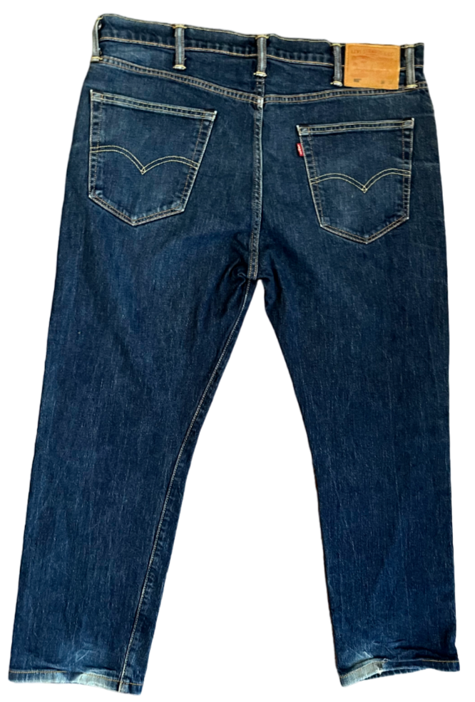 Levis 502 Blue Jeans Mens 38x34 Regular Fit Taper Straight Leg Denim Red Tab
