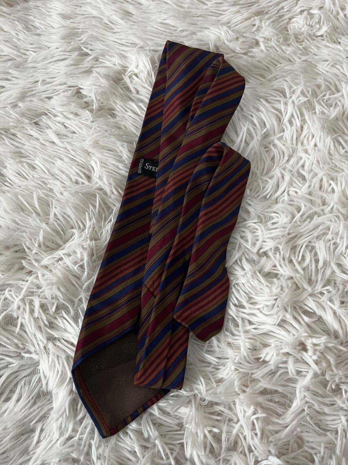 Stefano Ricci Pure Silk Neck Tie Made in Italy Multi-Color Striped