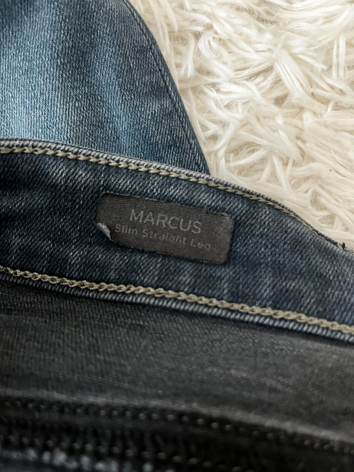 Mavi Black Jeans Blue Mens Marcus Slim Straight Leg Denim CHECK MEASURMENTS