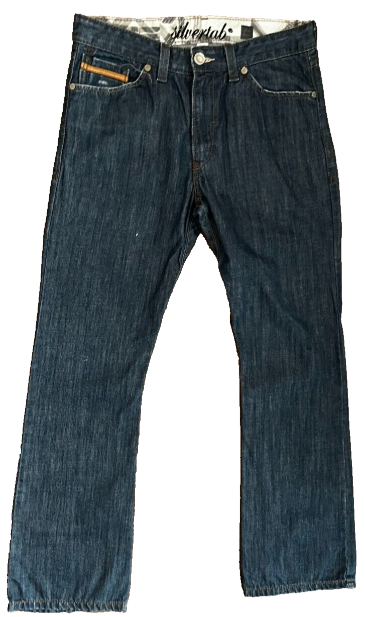 Levis Silvertab Blue Jeans Dark Wash Mens 30x30 Slim Boot Fit Straight Leg Denim