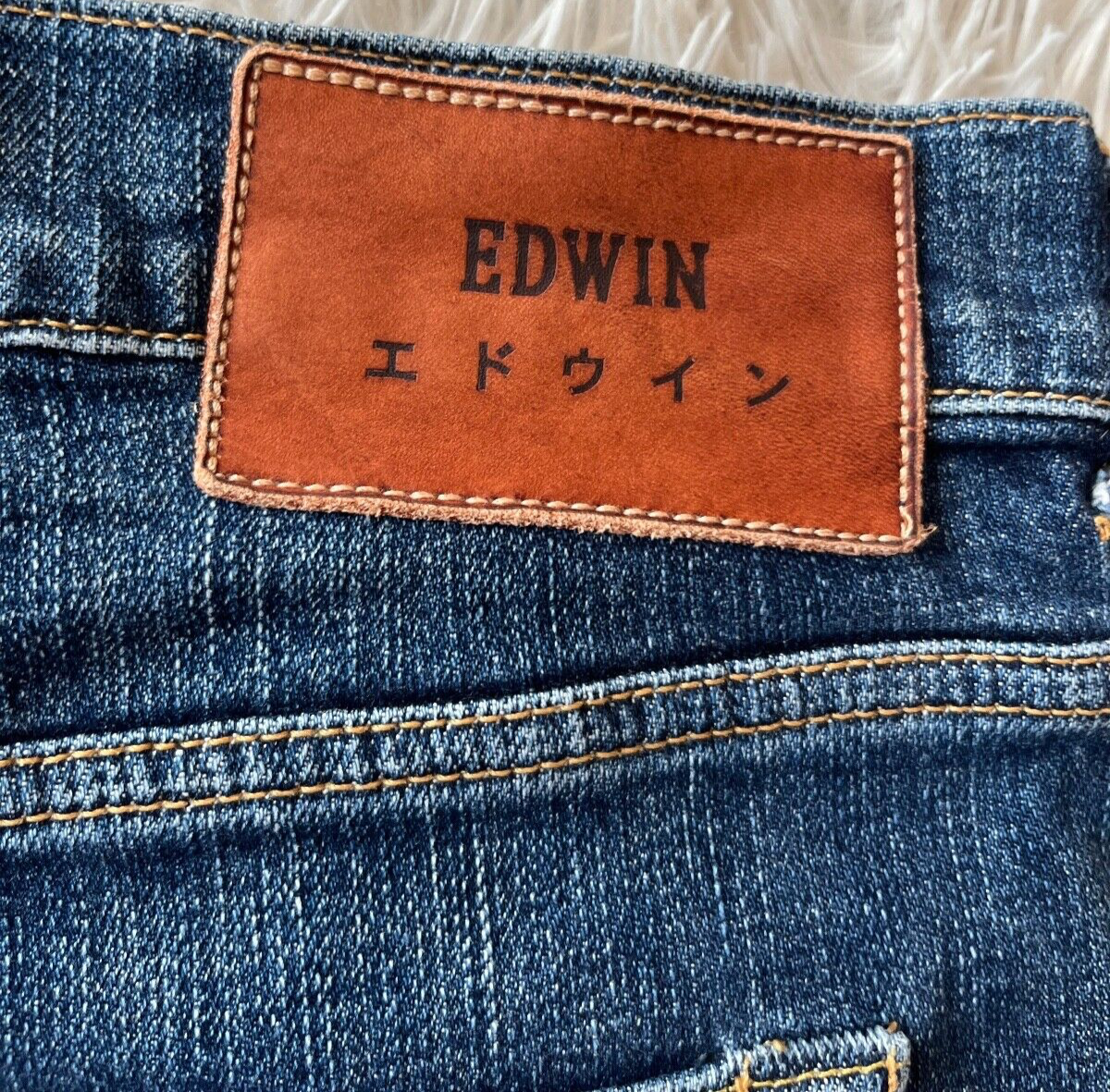 Edwin Japanese Denim Jeans Blue Men Size 32x34 Slim Tapered ED-80